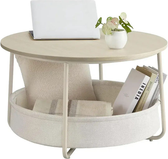 Măsuță Centrală Rotundă Din Lemn Lemn Deschis L75xL75xÎ45cm Măsuță Centrală Rotundă Din Lemn Lemn Deschis L75xL75xÎ45cm