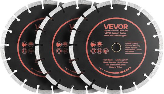 Vevor Δίσκος Κοπής Δομικών Υλικών 228.6mm 3τμχ