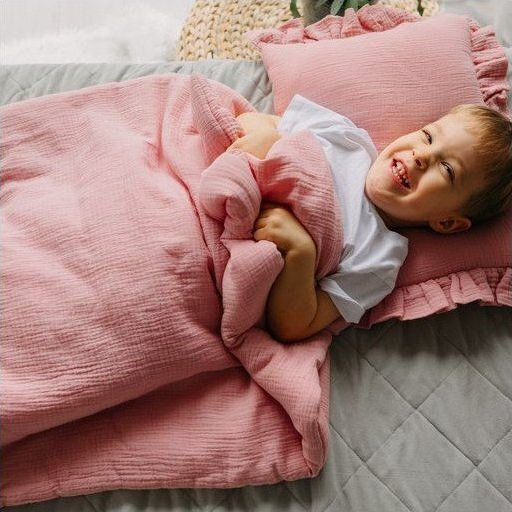 Pulp Bamboo Kidizi Baby Bettwäsche-Set Für Krippe Rosa