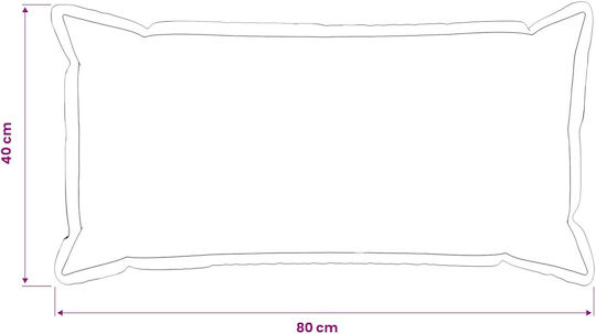 vidaXL Μαξιλάρι Καναπέ Houten Μπλε 40x80εκ.