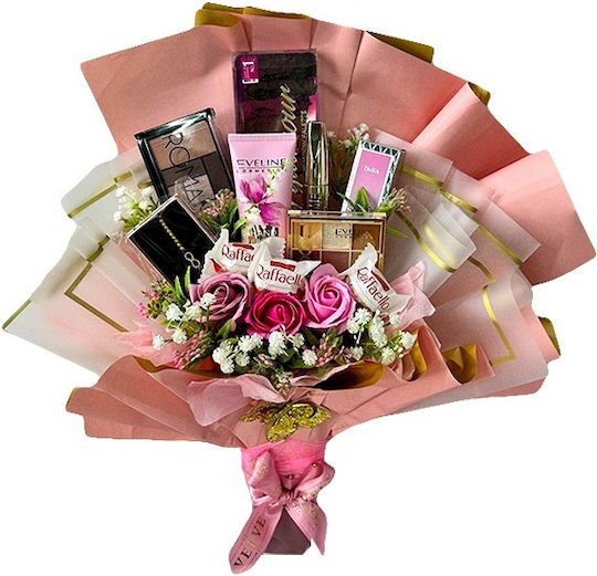 Buchet Special Frumos Trandafiri Săpun Plantați Manual Raffaello Praline Brățară Mini Parfum Produse Cosmetice