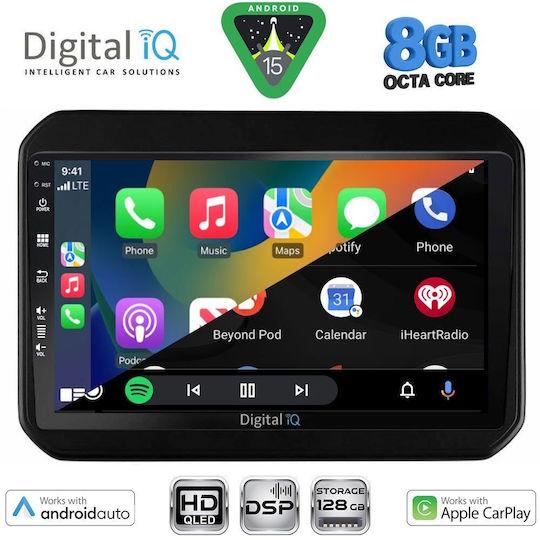 Digital IQ Car Audio System for Suzuki Ignis 2016-2026 Bluetooth USB WiFi GPS Apple CarPlay Android Auto with 9" Touch Screen