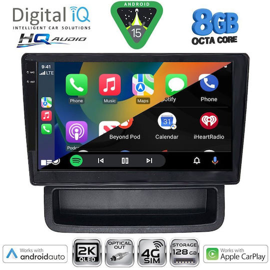 Digital IQ Автомобилна Аудио Система За Opel Vivaro Renault Trafic Nissan Primastar 2004-2015 (Bluetooth/USB/WiFi/GPS/Apple CarPlay/Android Auto) С Touch Screen 10"
