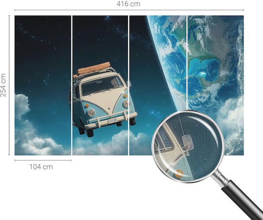 Ταπετσαρία Magicstick Διαστημικό Ταξίδι Τροχόσπιτο 416x254