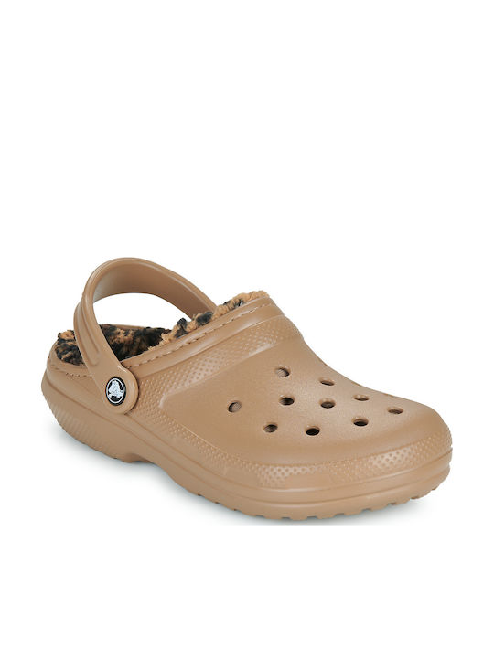Crocs Classic Lined Damen Holzschuhe Braun