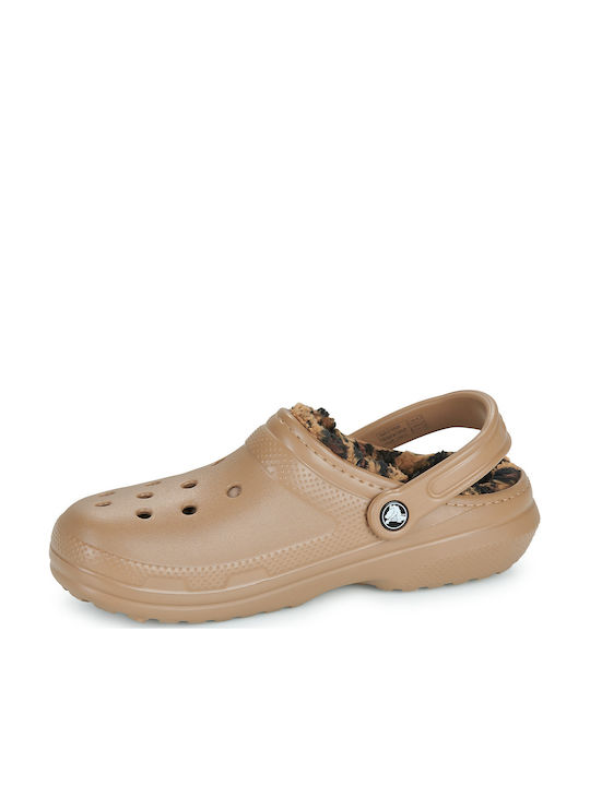 Crocs Класически подплатени дамски сабо кафяви