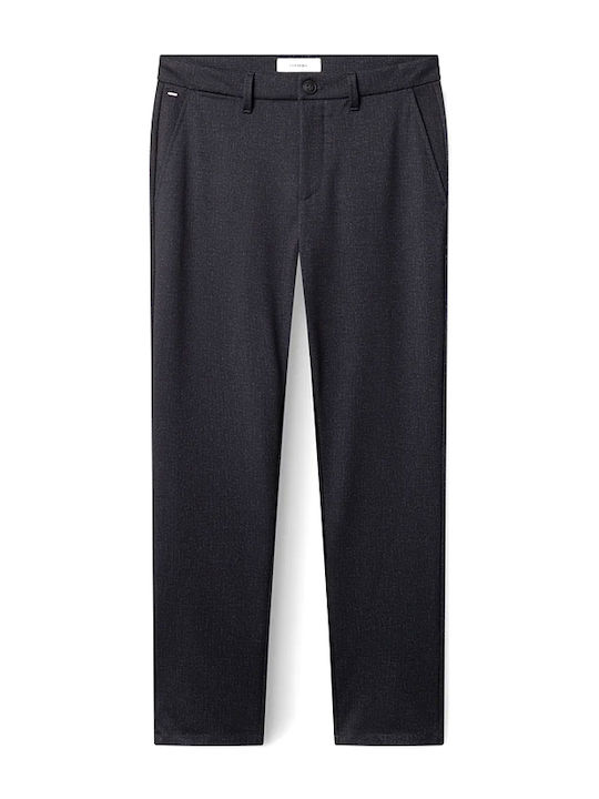 Men's Chino Trousers Elastic Regular Fit Black- Blue