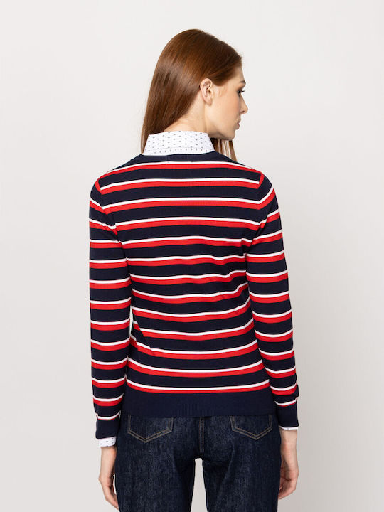 Damen Bluse Gestreift Tricolor