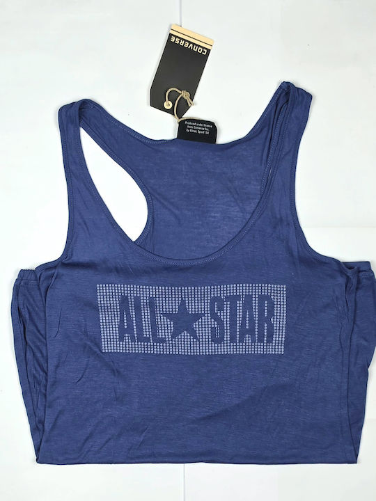 Women's Blouse with Spaghetti Straps Dark Blue