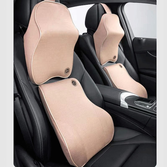 Perne Auto Premium Confort Suport Lombar Cervical Compatibile Cu Toate Mașinile Husa Detasabilă