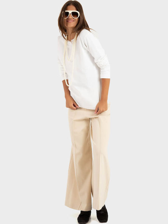 Damen Bluse Langärmelig Weiß