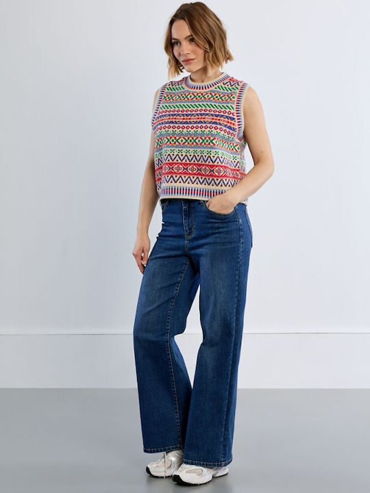 Women's Sleeveless Sweater Ecru