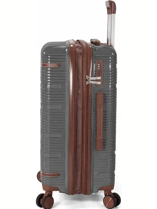 Benzi Hard Travel Suitcases Grey Set 3pcs