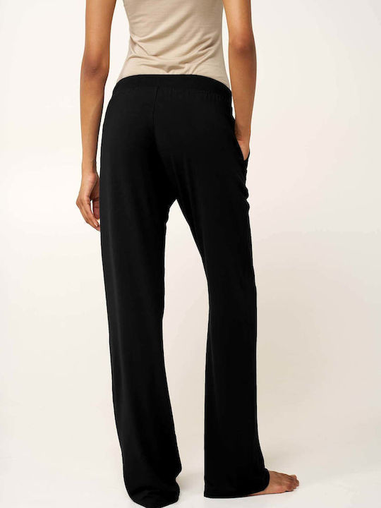 Women's Fabric Trousers with Elastic Green