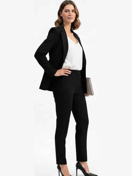 Women's Black Suit in Slim Fit
