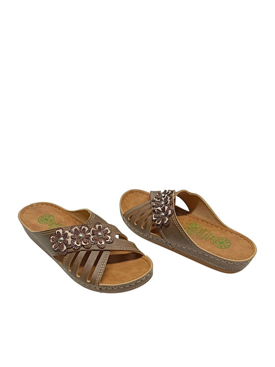 Women's Flat Sandals Brown