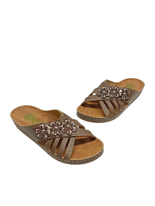 Women's Flat Sandals Brown