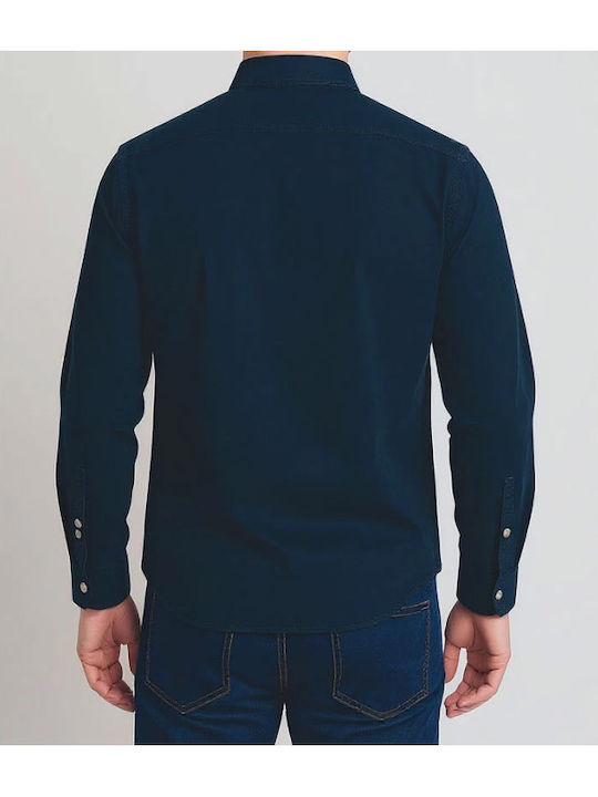 Риза с Дълъг Ръкав в Стандартна Кройка Navy Blazer