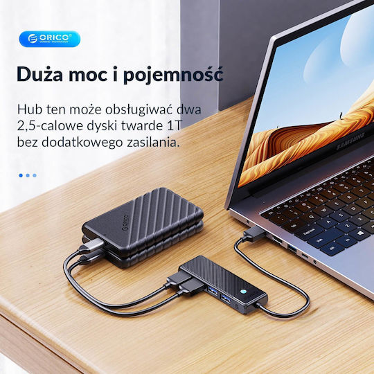 Orico USB Хъб 4 Порта с USB-A Свързване
