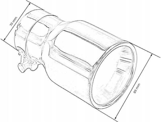 Mtuning Auspuffendstück Typ: 22 89mm Eingang 70mm
