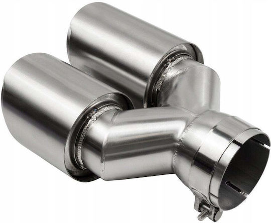 Mtuning Kaminrohr Auspuff Endstück Typ: 42 89mmx2 Eingang 70mm Set