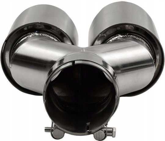 Mtuning Kaminrohr Auspuff Endstück Typ: 42 89mmx2 Eingang 70mm Set