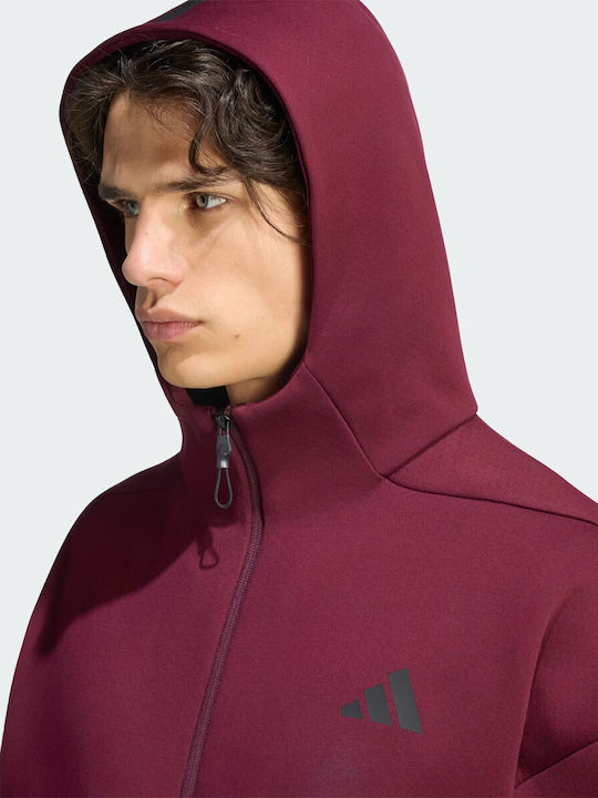 Full-zip Яке с Качулка Maroon