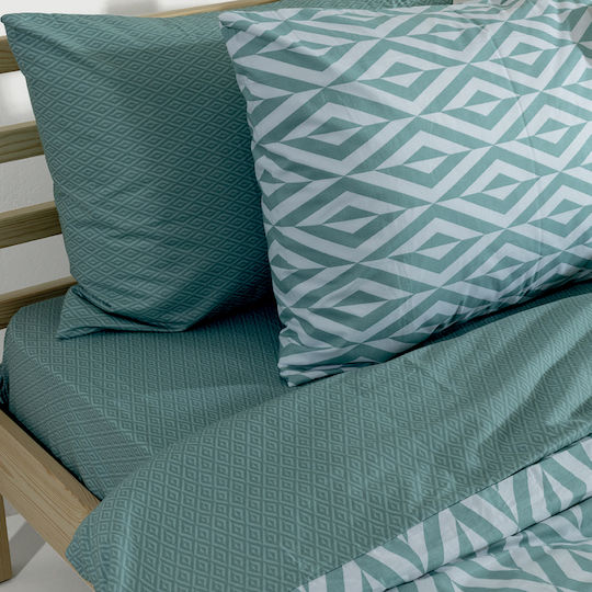 Lino Home Module Cearceafuri De Pat Super Duble 240x260cm Mentă 4 Bucăți