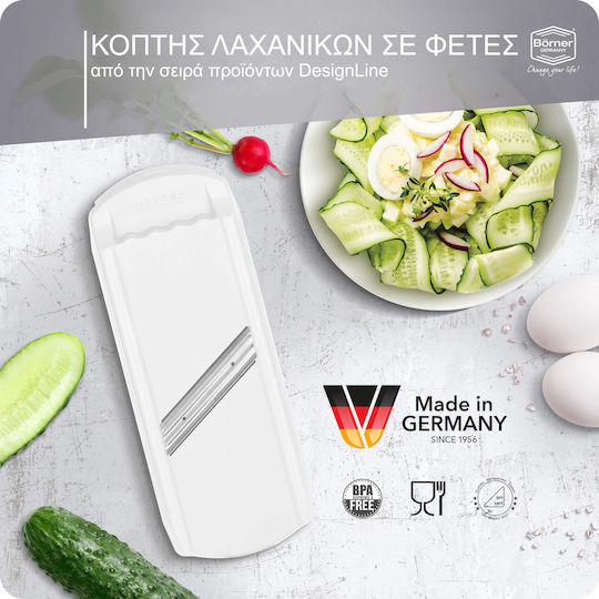 Borner Küchen-Schneide- und Schneidewerkzeuge Gemüseschneider DesignLine in Weiß