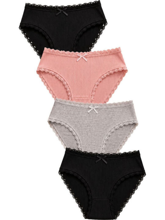Chiloți Pentru Femei Slip Bumbac MultiPack Multicolori