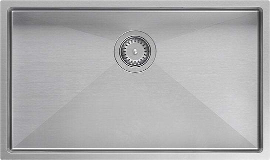 GraniteQ Anthony Undermount Inox Satin Silver 80x51cm GraniteQ Anthony Undermount Inox Satin Silver 80x51cm