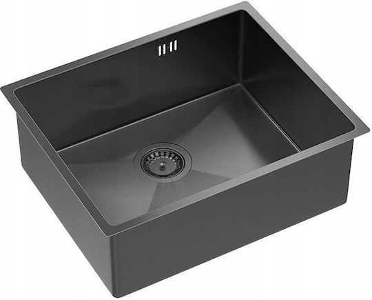 GraniteQ Anthony Unterbau Küchenspüle Inox M54xB44cm Graue