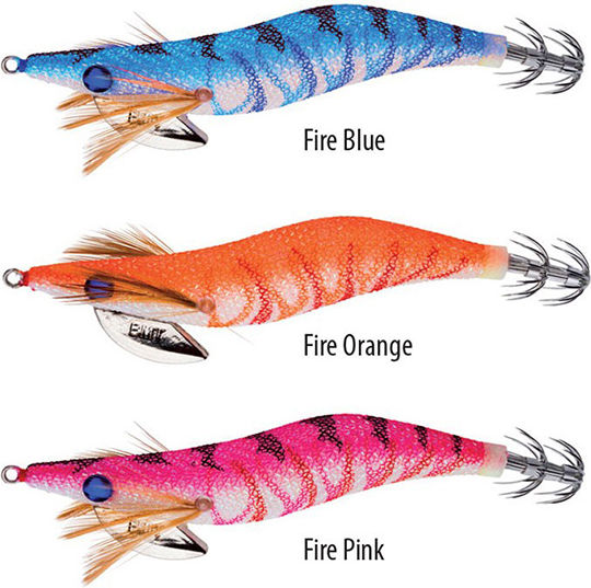 Sunset Bad Gambas Squid Jigs Fluorescent Super Glow Blue