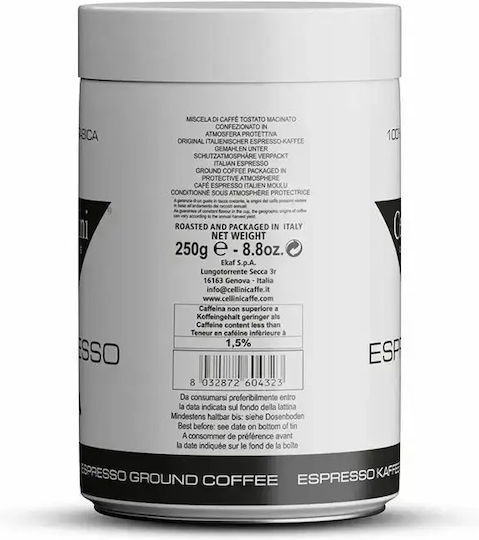 Cellini Kaffee Espresso Arabica Boden 250g