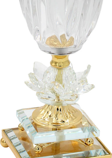 Keskor Vază Din Sticlă Transparentă Φ12.5xÎnălțime 33cm