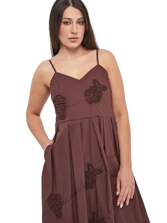 Summer Slip Dress Brown