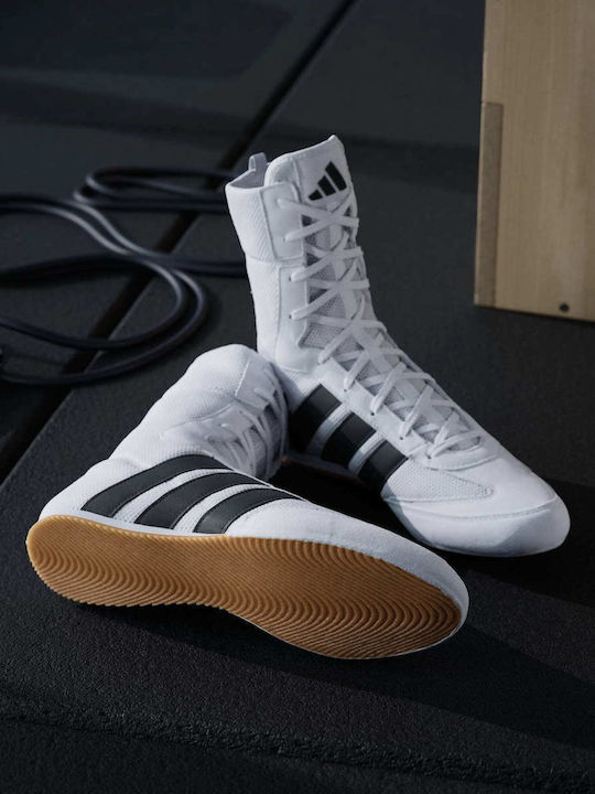 adidas Hog Înalte Pantofi de box Albe