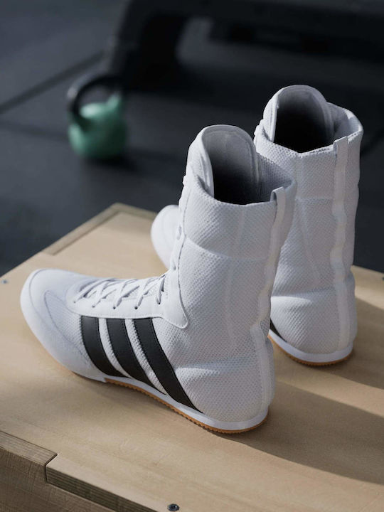 adidas Hog Înalte Pantofi de box Albe