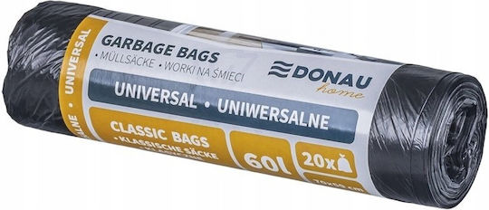 Donau Trash Bags Capacity 60lt 70x59cm 20pcs Black