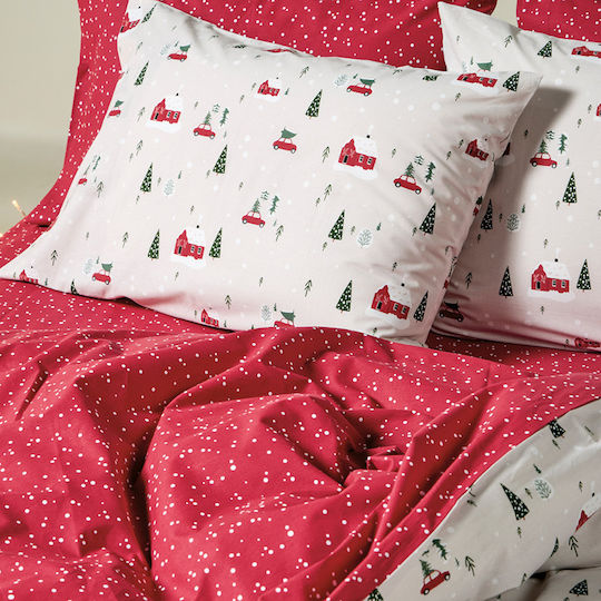 Kentia Set Super double 225x245cm Feliz White Red Kentia Set Super double 225x245cm Feliz White Red