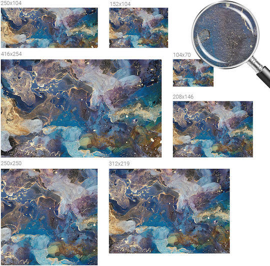 Blue Wall Wallpaper 104x70cm