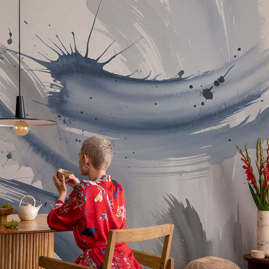 Blue Wall Wallpaper 104x70cm