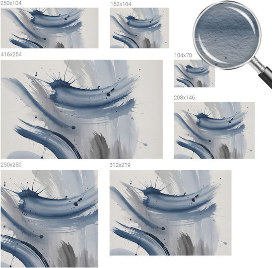 Blue Wall Wallpaper 104x70cm