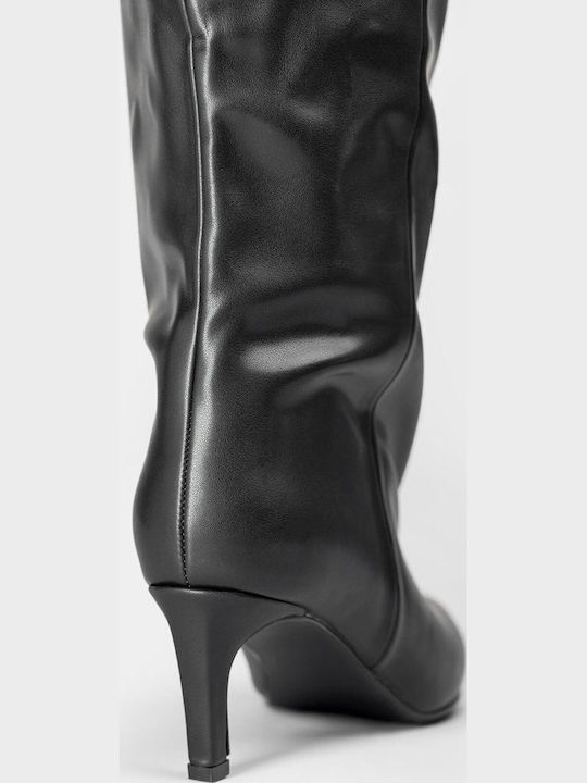 Damenstiefel mit Mittelhohem Absatz Schwarz