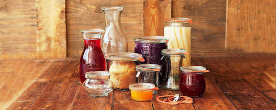 Weck Set of 12 General Use Transparent Glass Jars with Lid 145ml 12 Pieces