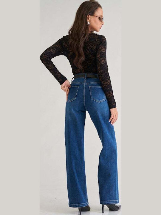 Pantaloni Jean de damă în Linie Wide