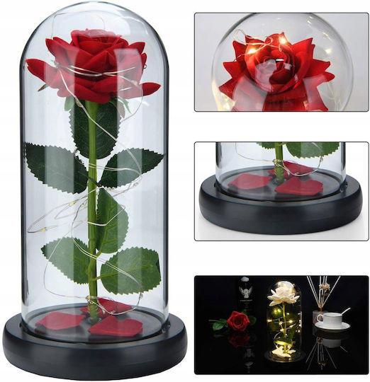 All Saints Red Rose 22cm with Led Springos