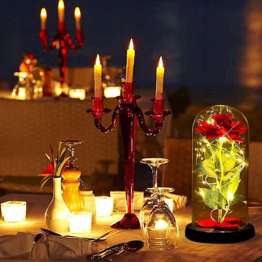 All Saints Red Rose 22cm with Led Springos