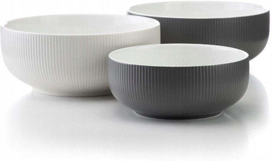 Verlo Round Porcelain White Serving Bowl with Diameter 20cm