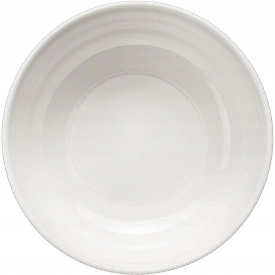 Verlo Round Porcelain White Serving Bowl With Diameter 25.5cm